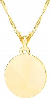 Produktbild von Goldene Halskette mit Ring und Anhänger, 925er Silber