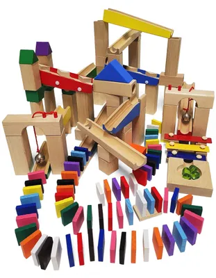 Immagine prodotto di Solidchoice - Set di biglie in legno, 200 pezzi