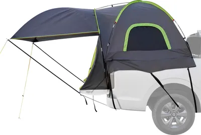 Zdjęcie produktu dla SucceBuy Pickup Truck Tent - odpowiedni dla ciężarówek o długości od 2,4 do 2,5 metra. Wodoodporny (PU2000) namiot sypialny dla 2 do 3 osób na kemping. W zestawie solidna osłona kempingowa, rozkładana markiza