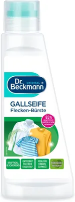 A bottle of Dr. Beckmann Gallseife Flecken-Bürste stain remover.