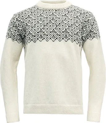 Produktbild von Devold Bjornoya Pullover Rundhalsausschnitt Farbe: OFFWHITE/INK / Größe: XS