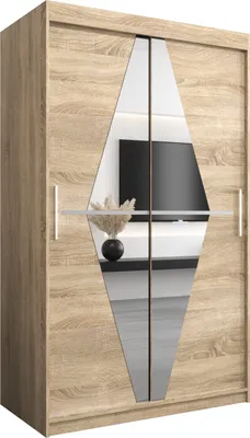 Produktbild von Kleiderschrank, Schiebetürenschrank Schlafzimmer, Schrank mit Spiegel BOLIWIA 120 cm