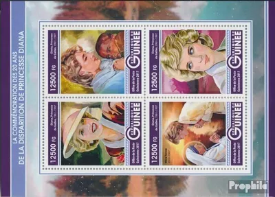Produktbild von Briefmarken Guinea 2017 Mi 12396-12399 Kleinbogen (kompl. Ausgabe) postfrisch Prinzessin Diana