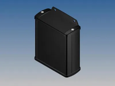 Produktbild von ALUMINIUMGEHUSE - SCHWARZ - 100 x 85.8 x 36.9 mm - mit Flansch