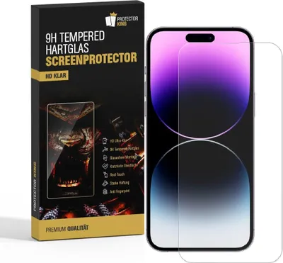 Produktbild von 3x 9H Panzerglas für iPhone 14 Pro Max Displayschutz Schutzglas Schutzfolie Panzerfolie Hartglas Displayglas Tempered Glasfolie Sicherheitsglas Echtglas