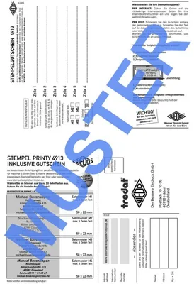 Produktbild von Ersatzgutschein Stempelplatte für Trodat 4913