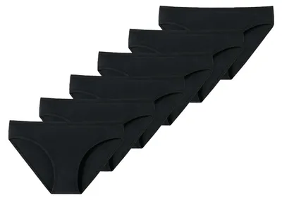 Produktbild von Mädchen Slip 6-Pack 95/5 Organic Baumwolle - schwarz - Größe 140