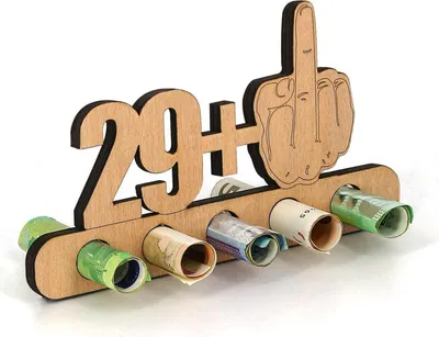 Immagine prodotto di Giftota Divertente regalo in legno per il 30° compleanno 29+1 16x9,5 cm - Libro degli ospiti per l'anniversario di compleanno - Regali per donne e uomini per il 30° anno di età