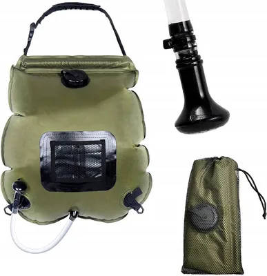 Produktbild von Solar-Touristendusche mit Thermometer, PVC-Material, Fassungsvermögen 20 l