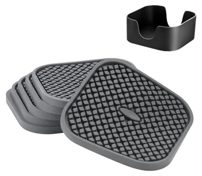 Immagine prodotto di Set di 6 sottobicchieri in silicone con supporto