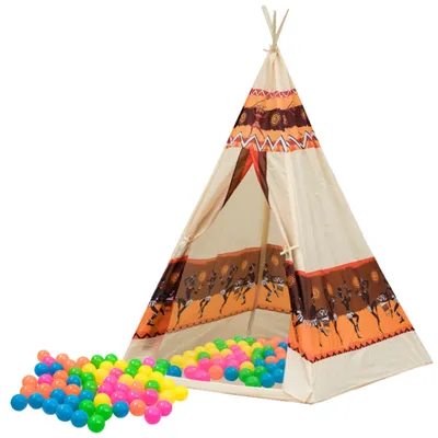 Immagine prodotto di Base Tenda Tipi Indiana Per Bambini + 60 Palloni 155 Cm