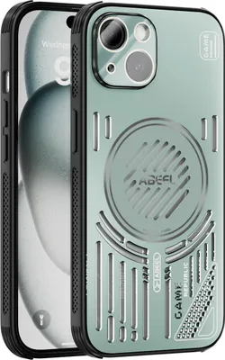 Obrázek produktu pro Magnetické pouzdro pro iPhone 14 hliníkové nárazuvzdorné ochranné pouzdro s odvodem tepla a fólií na čočku Zelená