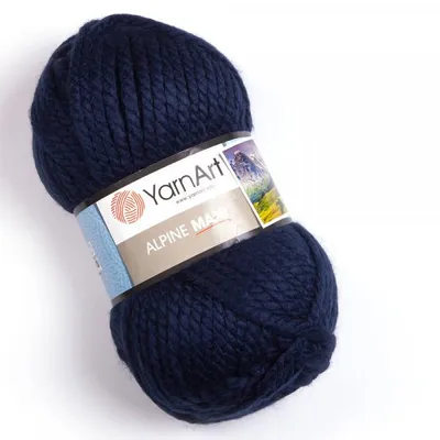 Produktbild von Yarn Art Alpine Maxi 674 Navy Blue Strickgarn