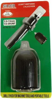 Immagine prodotto di Punta per trapano da 13 mm, 1/2" + adattatore / Argento