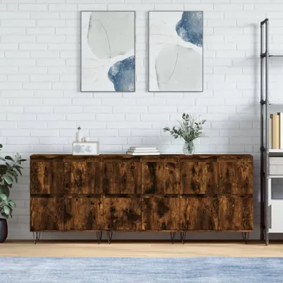 Produktbild von vidaXL Sideboards 3 Stk. Räuchereiche Holzwerkstoff