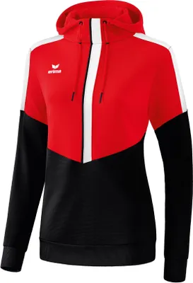 Produktbild von erima Squad Kapuzensweat 36 rot/schwarz/weiß