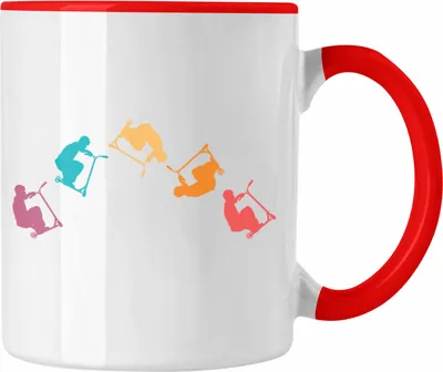 Produktbild von Trendation - Scooter Roller Fahrer Geschenk Tasse Scooterfahrer Geschenkidee Scooting Geschenkidee Jungs Profi Scooterfahrer Pro Grafik (Rot)