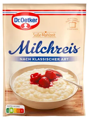 Productafbeelding van Dr. Oetker Zoete Maaltijd: Rijstpap, traditioneel recept, 125g