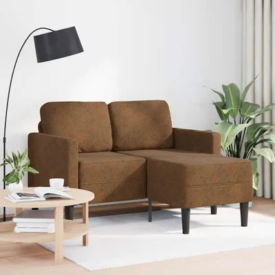 Immagine prodotto di vidaXL Divano a 2 posti con chaise longue a L marrone 125 cm in Pelle finta