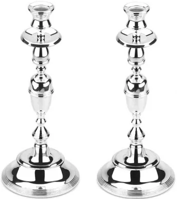 Image de Bougies Regent - lot de 2 pièces, argentées