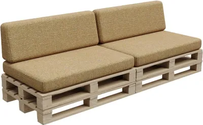 Obrázek produktu pro Paletový polštář, paletový polštář, zahradní polštář, PFBG (2x sada (120x80 + 120x35), med)