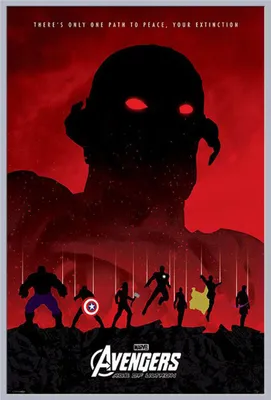 Produktbild von Avengers - Poster - Age Of Ultron - Extinction + Wechselrahmen, Shinsuke® Maxi Kunststoff silber, Acryl-Scheibe