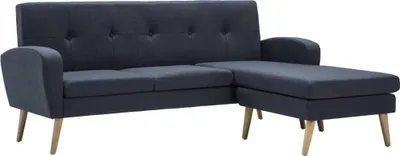Obrázek produktu pro vidaXL Pohovka v látkovém potahu ve tvaru L 186 x 136 x 79 cm tmavě šedá