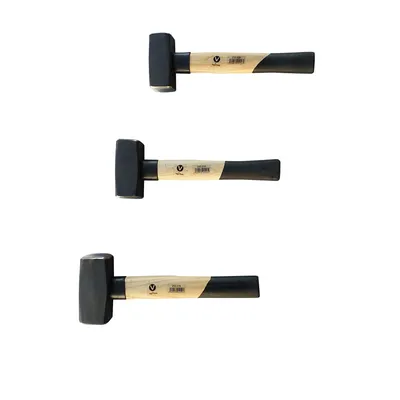 Produktbild von 3 tlg Set Fäustelhammer 800/1000/1500g Hammer Schlosserhammer Fäustel