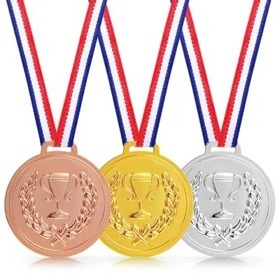 Produktbild von Medaillen Set für Kinder - 3-teilig - Gold, Silber und Bronze
