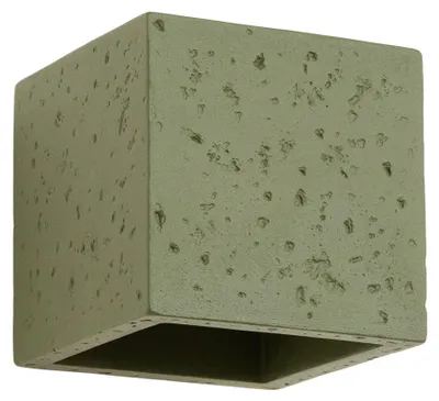 Immagine prodotto di Lampada da parete QUAD cemento verde oliva 1xG9 8W calcestruzzo 10x12x10cm Sollux Lighting