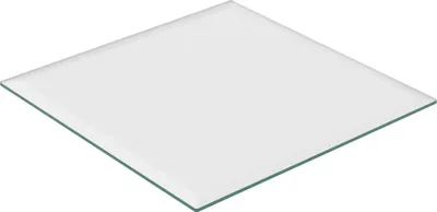 Obrázok produktu pre Sklenená doska Relaxdays, 70 x 70 cm, hrúbka 8 mm, tvrdené bezpečnostné sklo, hranatá sklenená doska na stôl a krb, stolová doska, priehľadná
