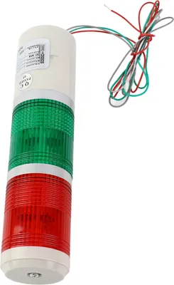 Image de 1 voyant lumineux rouge/vert – éclairage de secours, 220 V, feu de signalisation, lampe clignotante pour équipements de sécurité et de secours