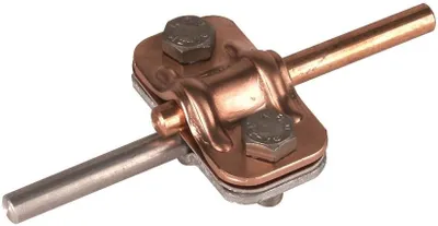 Image de Pince de déconnexion bimetallique UNI Cu-St/tZn pour 2xRd8-10 - Pince de décharge contre la foudre 460 517