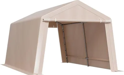 Produktbild von Außenlagerung Tragbarer Schuppen 10 x 15 ft Wasserdichte Überdachung Garage 2 Türen