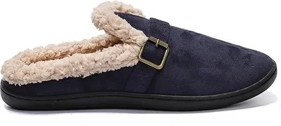 Produktbild von Herren Hausschuhe Gefüttert Slippers Slip On Isoliert Schlappen Rios Dunkelblau Gr.42/43