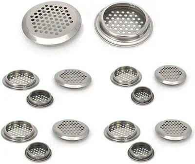 Immagine prodotto di Griglie di ventilazione rotonde in acciaio inossidabile - 20 pezzi (53 mm) - Ventilazione | Griglie di aerazione