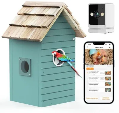 Produktbild von Smart Vogelhaus mit Kamera, 1080P HD-Fotos, 2,4G WiFi, 1,5 Zoll Objektiv