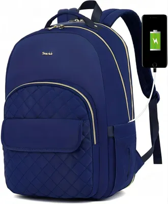 Produktbild von Rucksack für Frauen, Laptopfach 15,6 Zoll, Schulrucksack, für Reisen