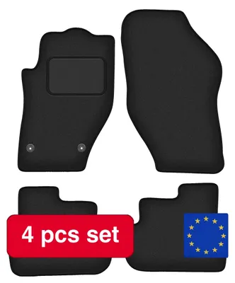 Produktbild von Autofußmatten, maßgeschneiderte Passform, langlebige Konstruktion, schwarz