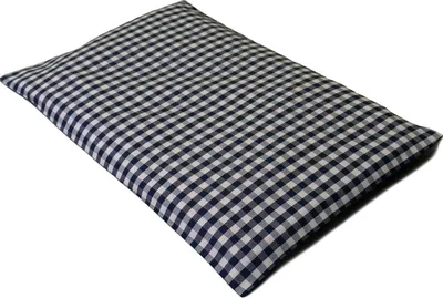 Produktbild von Johanniskernkissen 30 x 20 cm, Bio Stoff blau-weiß - Als Wärmekissen & Kältekissen - Körnerkissen für Mikrowelle und Backofen - 30x20cm