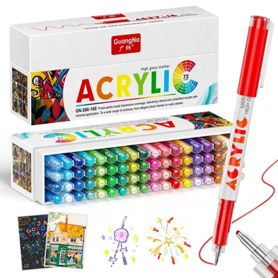 Produktbild von Omgoods – 72 Acrylmarker für kreatives Malen