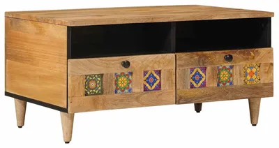 Immagine prodotto di Tavolino da salotto con cassetto Naturale 80 x 54 x 40 cm
