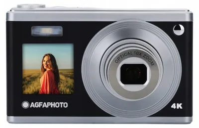 Zdjęcie produktu dla AgfaPhoto Realishot DC9200, 24 MP, CMOS, 10x, 4K Ultra HD, 123 g, Czarny