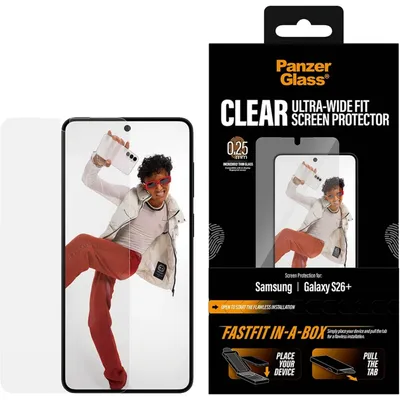 Productafbeelding van PanzerGlass Ultra Wide Fit FastFit in-a-box Screenprotector voor de Samsung Galaxy S26 Plus