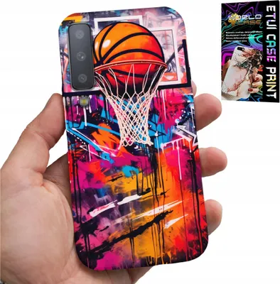 Image de Étui Pour Samsung A7 2018 - Basketball Nba Street Graffiti Basket Fan