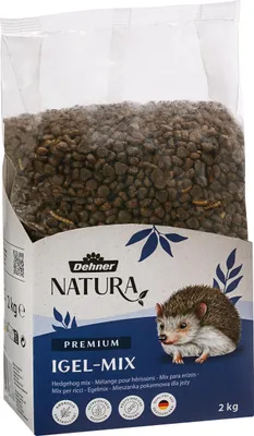 Produktbild von Dehner Natura Premium Igelfutter, Igel-Mix, Alleinfutter für Igel, proteinreich / getreidefrei / natürliche Ernährung, 2 kg