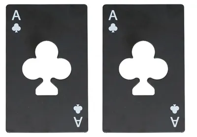 Produktbild von 2/3-teiliger Flaschenöffner mit Pokerkartenmotiv, robuster Edelstahl-Spaten, manuelles Werkzeug zum Öffnen von Bierflaschen und Dosen, Küchenhelfer, Geschenk für Senioren mit Arthritis, Kochgeschenk
