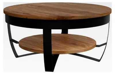 Produktbild von Couchtisch 65x65x32 cm aus massivem Akazienholz