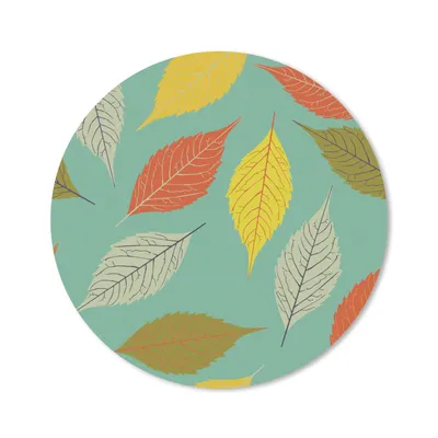 Produktbild von MuchoWow® Mauspad Mousepad Blätter - Herbst - Vintage - Pastell - Muster 50x50 cm - Mousepads - Maus Mat - Pad - Mausunterlage - Vinyl
