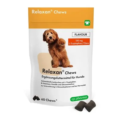 A bag of dog chews with a picture of a dog on it.